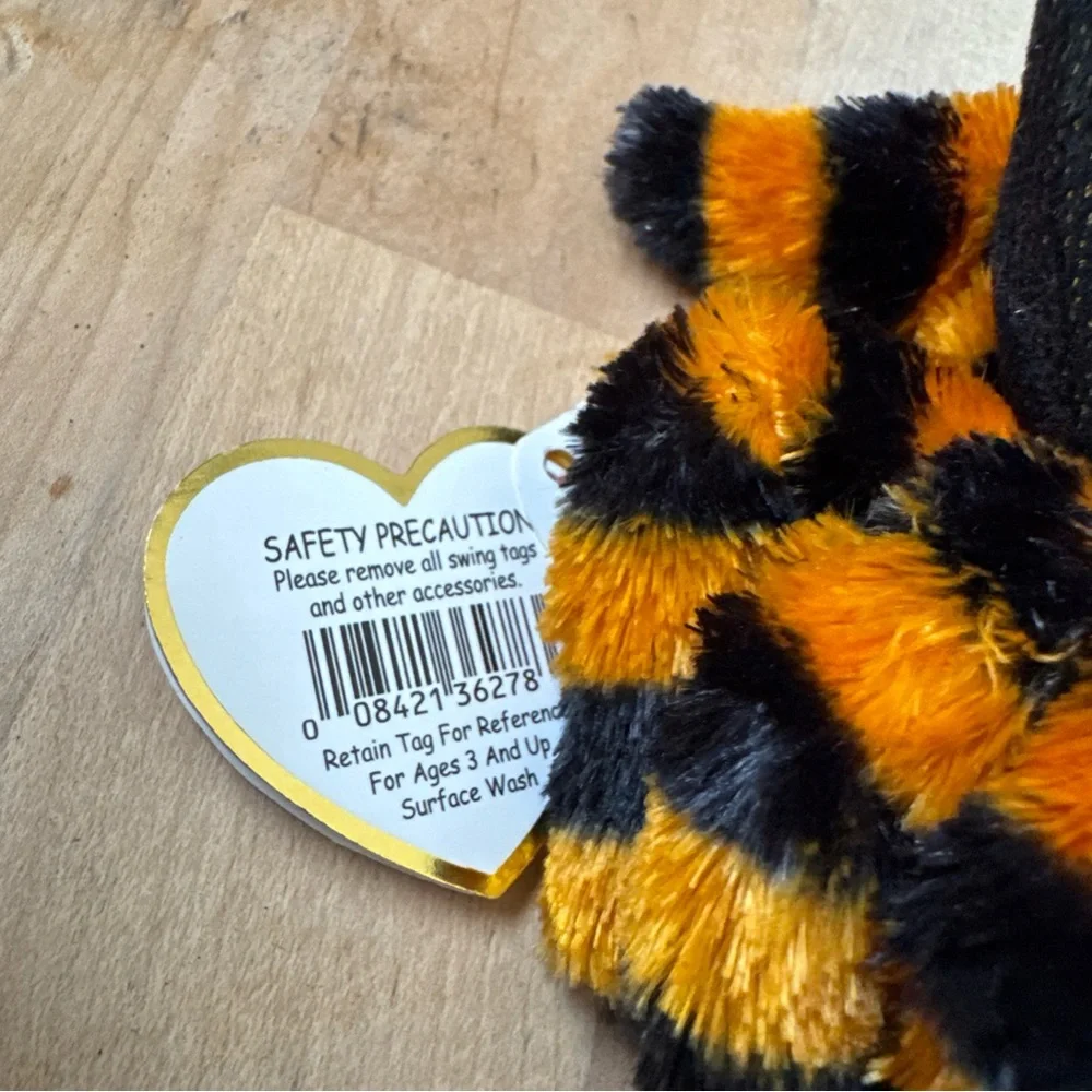 Ty‎ Beanie Boos COBB the Halloween Black & Orange Spider Approx 5 Inch New W/Tag